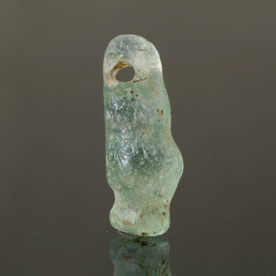 Ancient monochrome glass pendant, Rhodes, 3-2 century BC