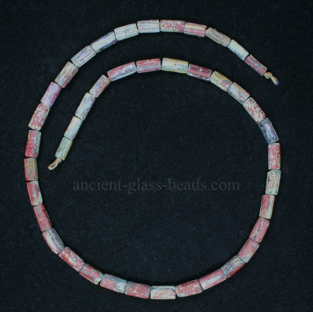 Ancient Roman monochrome glass necklace 227NA