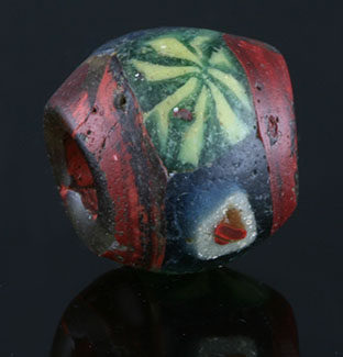 Migration period millefiori mosaic glass bead