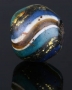 Ancient mosaic glass bead with gold foil MSA37