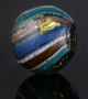 Ancient mosaic glass bead with gold foil MSA37