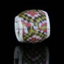 Islamic period mosaic glass bead with checkerboard band, 8-9 century